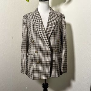 Petite Brynn blazer in plaid Italian wool - 8P